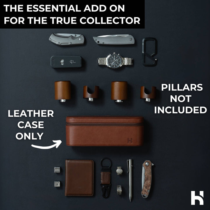 Holme & Hadfield Accessories Combo Deck - Leather Case for 4 Extra Pillars