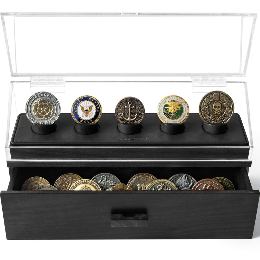 Holme & Hadfield Coin Case Black The Coin Deck