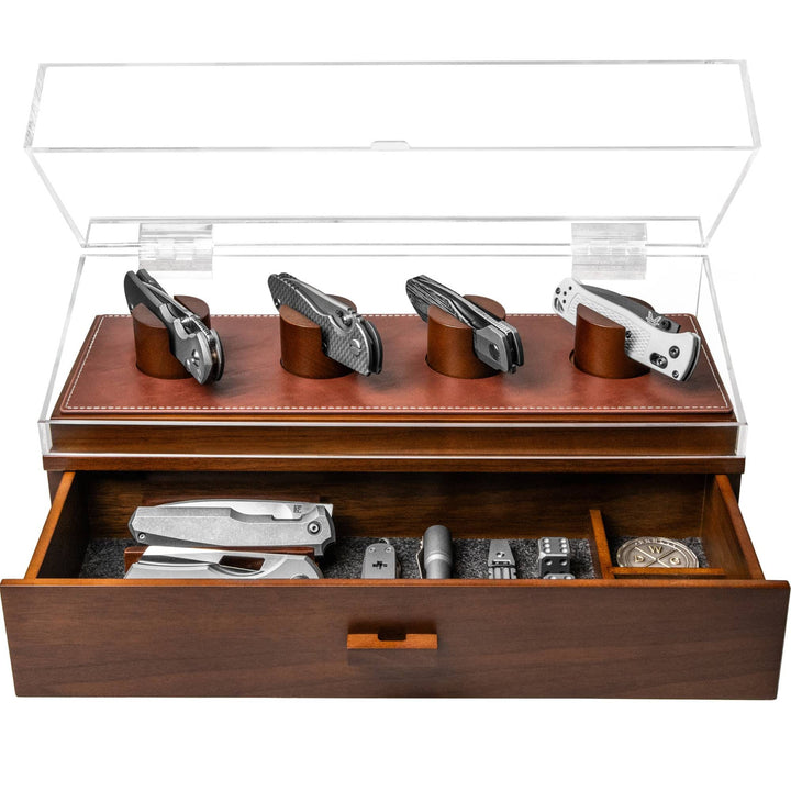 Holme & Hadfield Knife Case Walnut The Knife Deck Pro