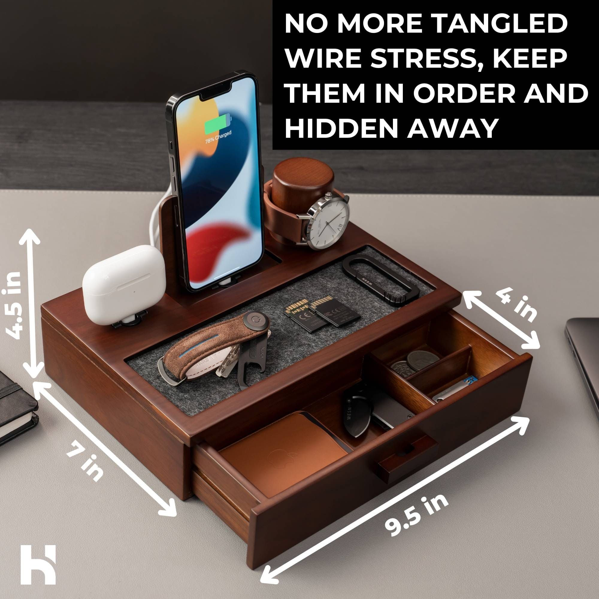 Holme & Hadfield Nightstand Organizer The Hub