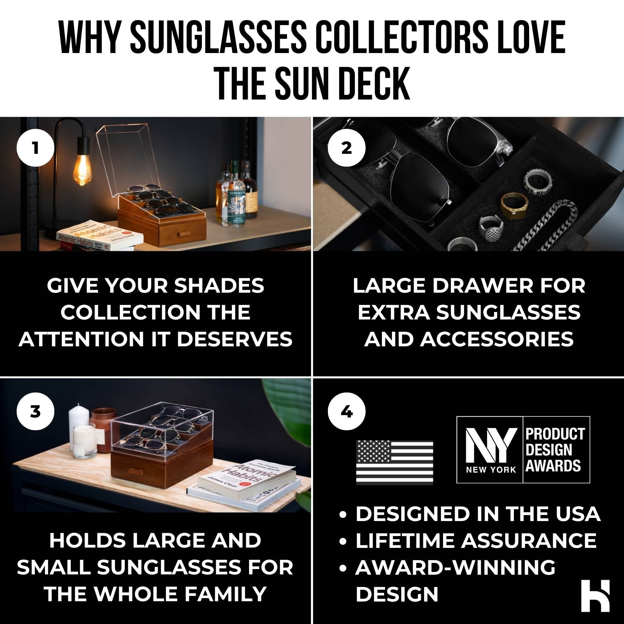 Holme & Hadfield Sunglasses Organizer The Sun Deck