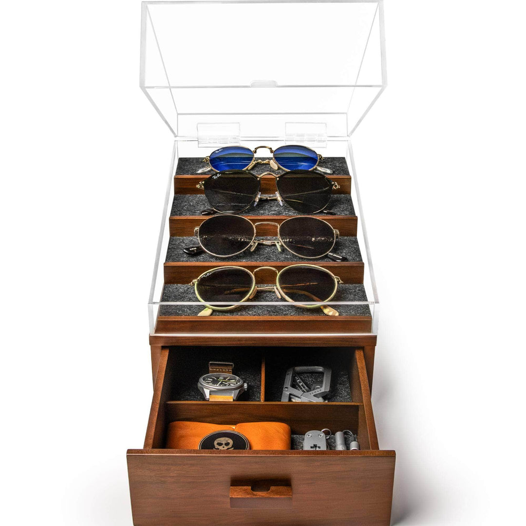 Holme & Hadfield Sunglasses Organizer Walnut The Sun Deck