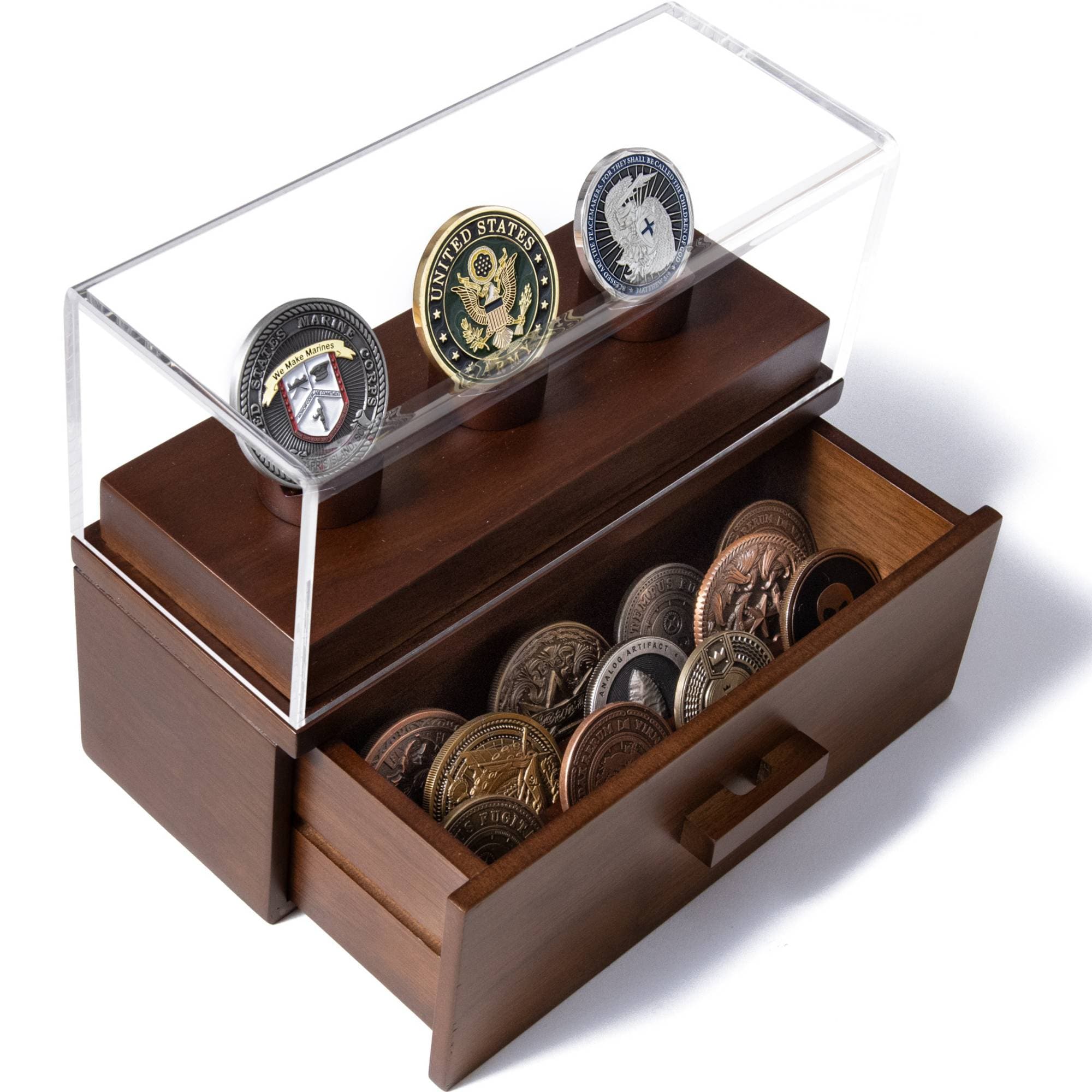 Podium Coin Display Case Case for Coins Protecting Coins