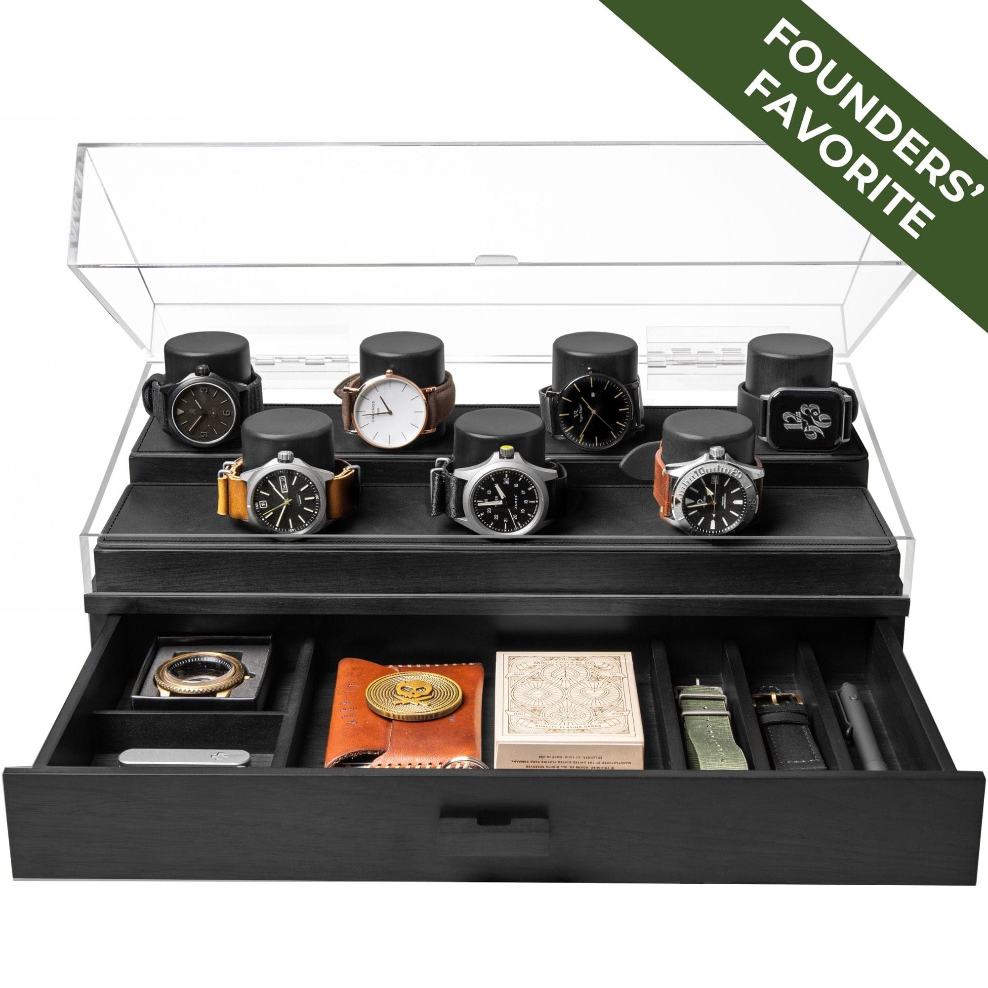 Holme & Hadfield Watch Case Black The Collector Pro