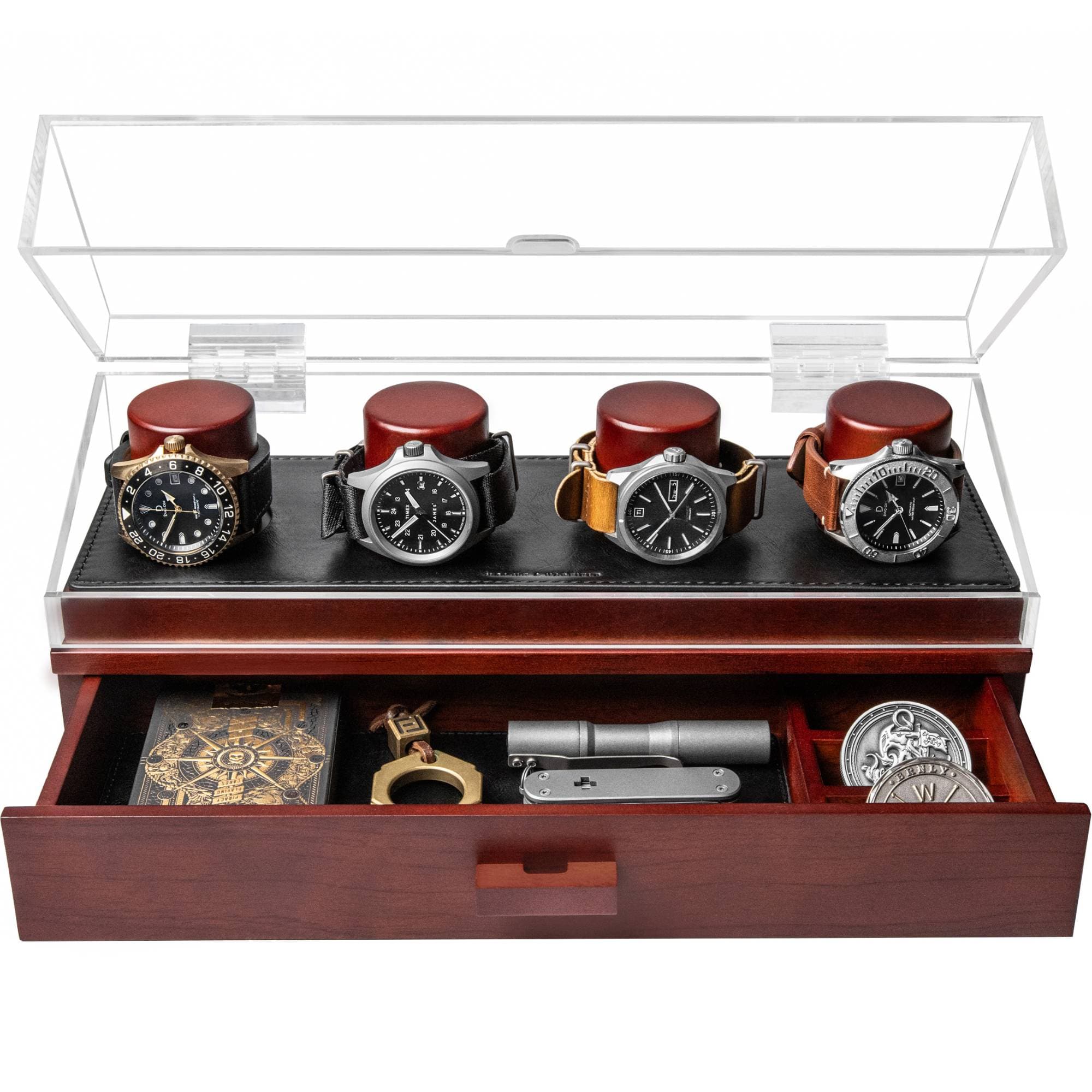 Holme & Hadfield Watch Case Cherry Watch Deck Pro